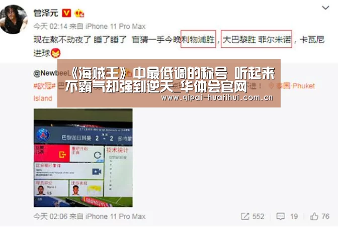 《海贼王》中最低调的称号 听起来不霸气却强到逆天_华体会官网(图2) 华体会官网